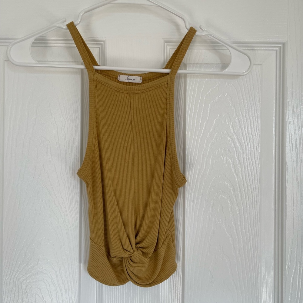 Mustard color crop top